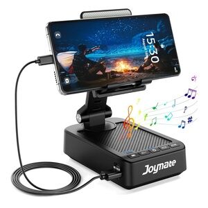 Joymate Phone Stand with Bluetooth Speaker and Charging 360° Rotable Angle NIB